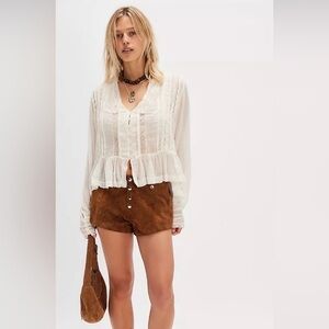 ▪️NWT Free People Elodie Blouse in Ivory